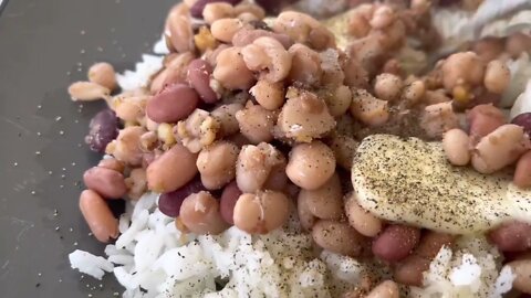 solar cooked beans and off grid rice