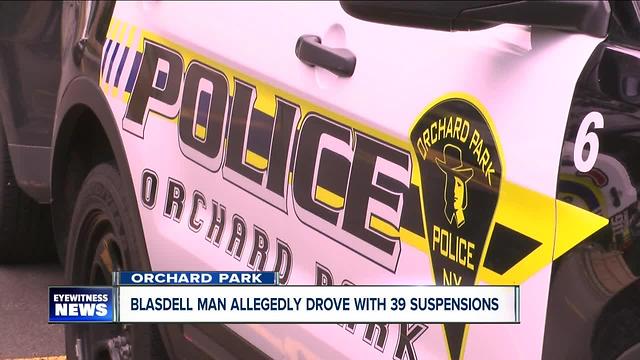 Blasdell man with 39 suspensions on his license allegedly drove high