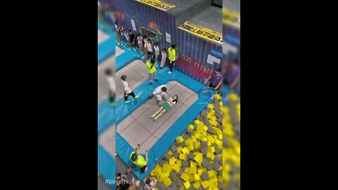 Best Funny videos 2022 😂 Trampoline Jumping #28 #shorts #poseitv