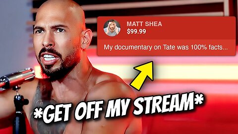 Andrew Tate INFURIATED By Superchat During Stream