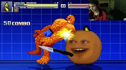 Fruit Characters (Annoying Orange And Dancing Banana) VS The Thing In An Epic Battle In MUGEN