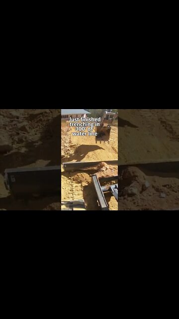 #shortsvideo Filling in the 300' water line trench! Let's clean it up!