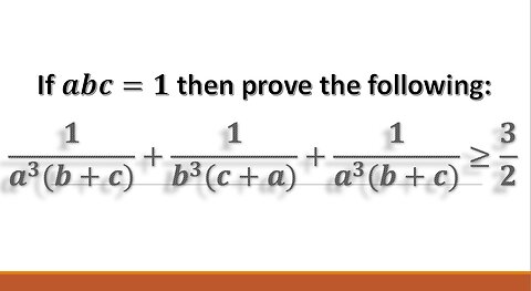 International Mathematical Olympiad Inequality in just 3 lines! - ANS Academy