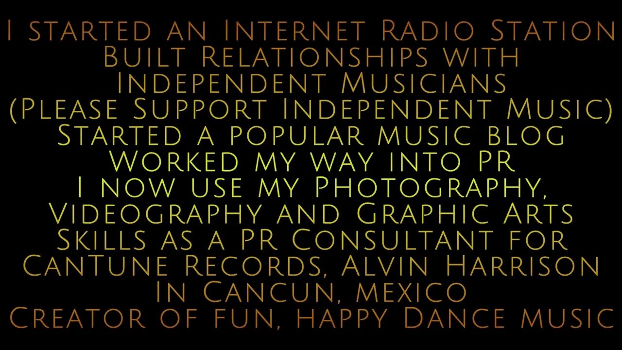 Part 1. - My music Industry Bonifidies
