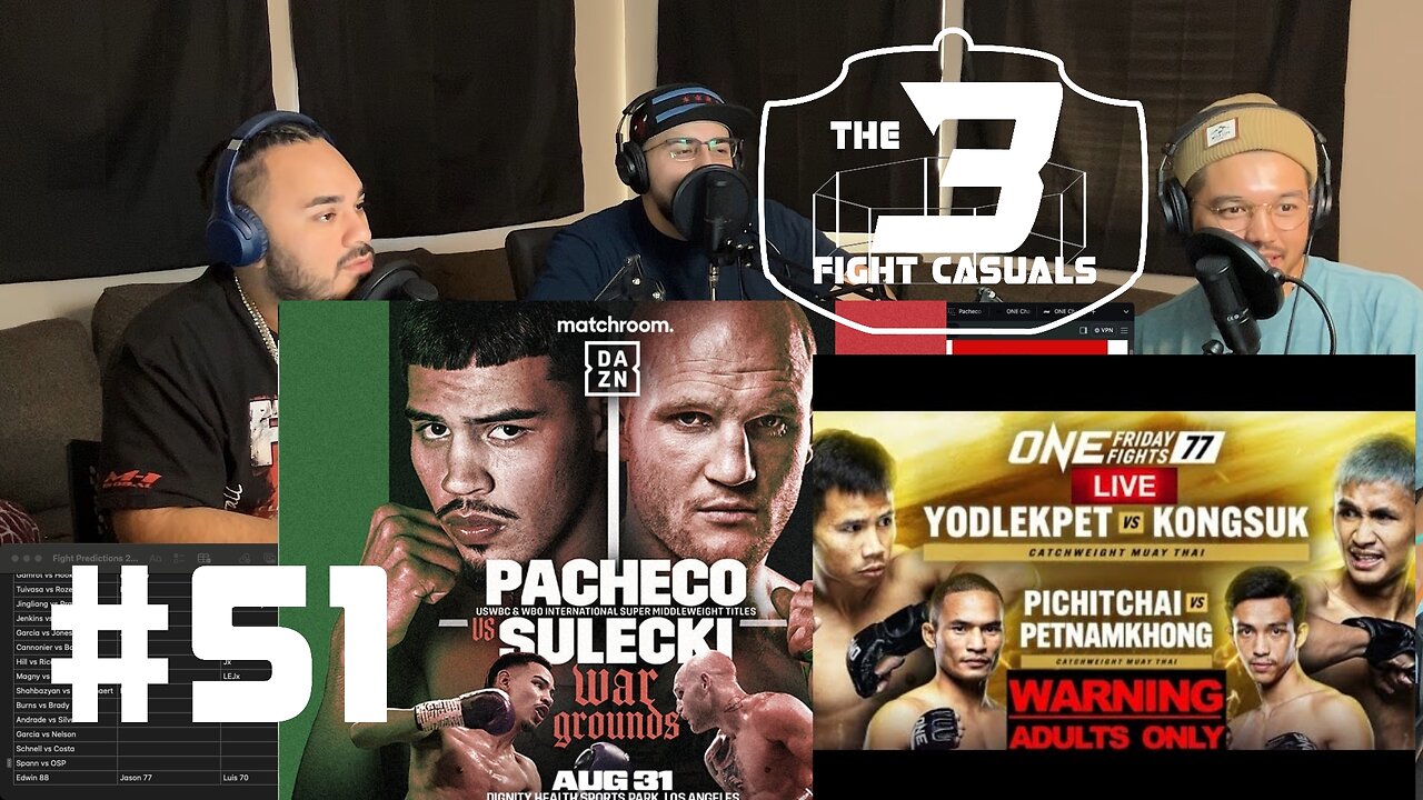 The 3 Fight Casuals - #51 - UFC Cannonier vs Borralho RECAP - Pacheco vs Sulecki - ONE Friday Fights