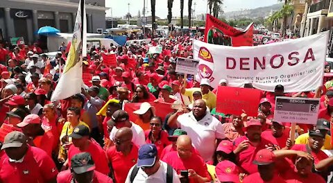 SOUTH AFRICA - Cape Town - Cosatu March (Video) (2GX)