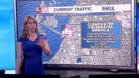 Traffic and parking for Tampa Bay area 4th of July Celebrations