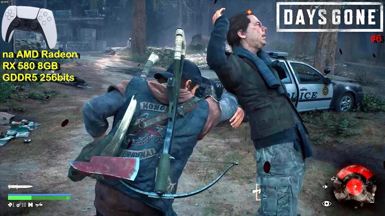 Days Gone (#6) - com controle PS 5 Dual Sense na AMD Radeon RX 580 8GB GDDR5 256bits