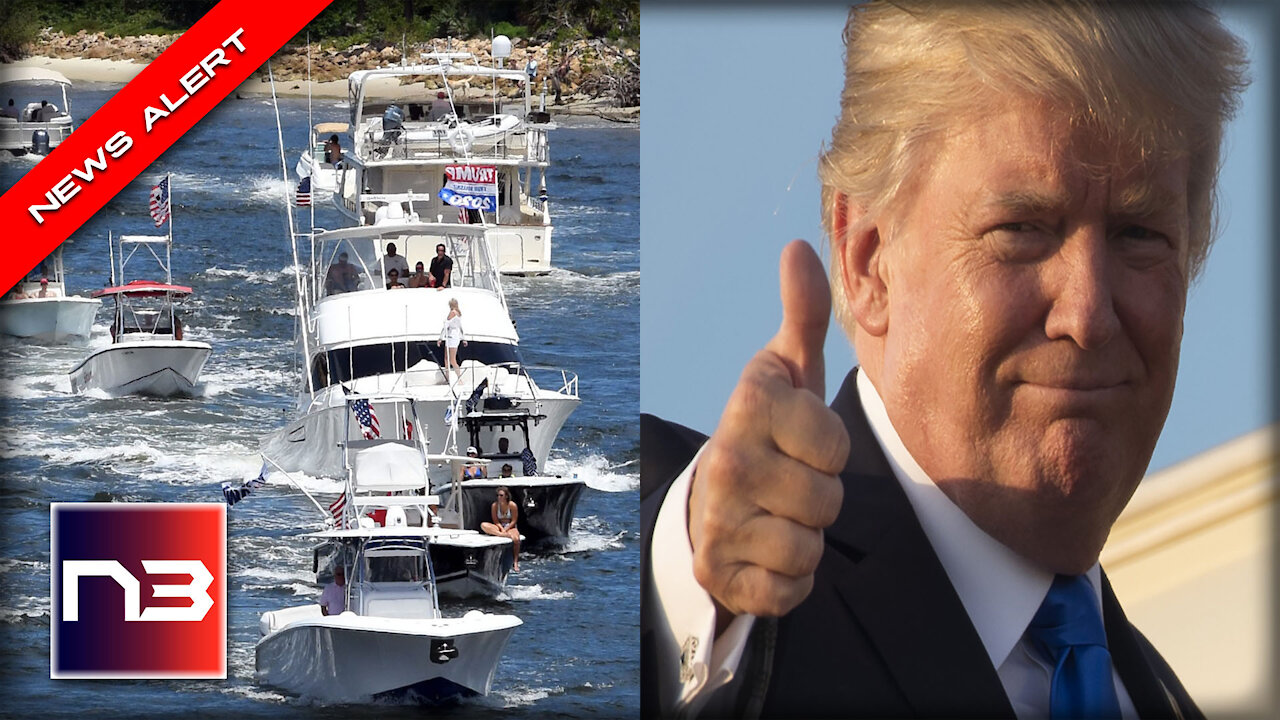 Trump INSTANTLY Cheers when he hears of massive MAGA flotilla outside of Mar-A-Lago