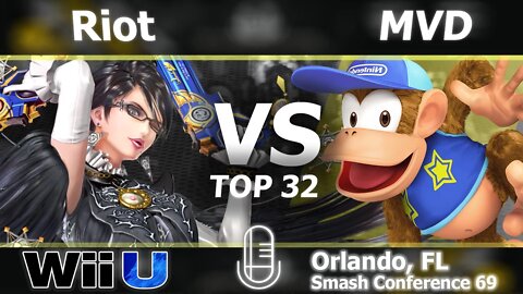 Riot (Bayonetta) vs. PG|MVD (Diddy Kong) - Top 32 Smash Wii U - SC:69