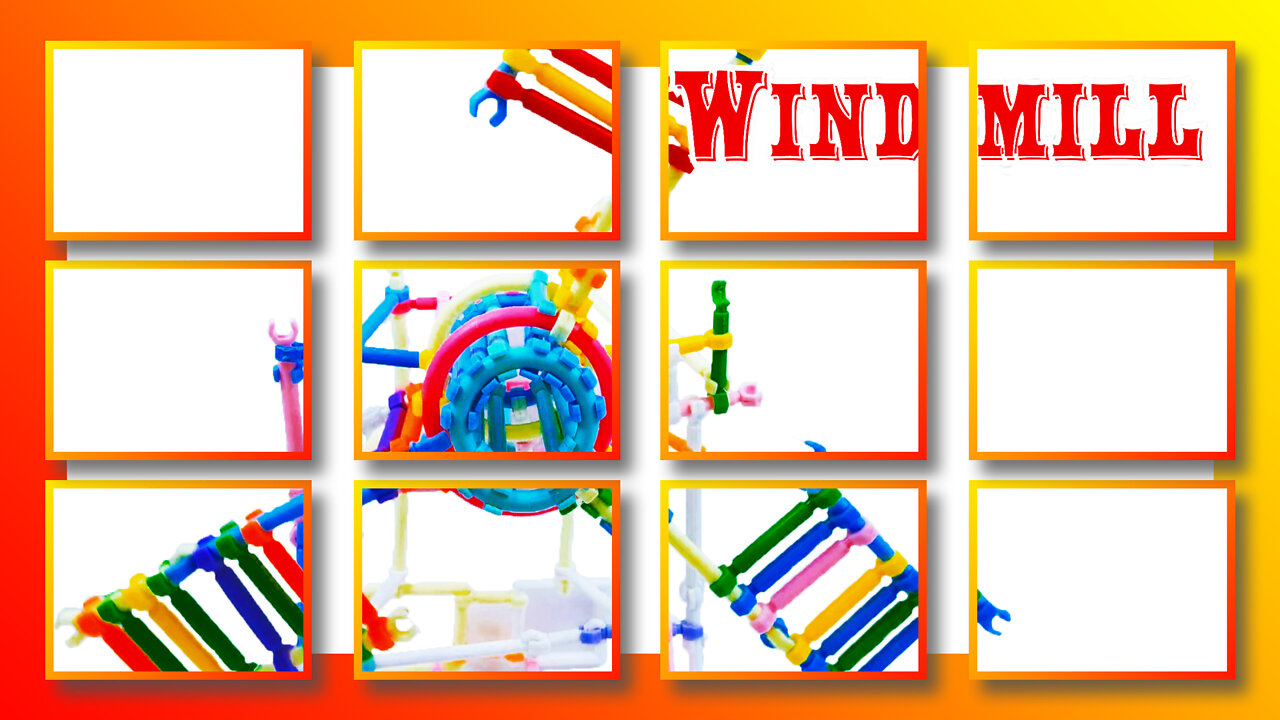 Educational building toys Making windmill toy with smart stick puzzle blocks toy for kids