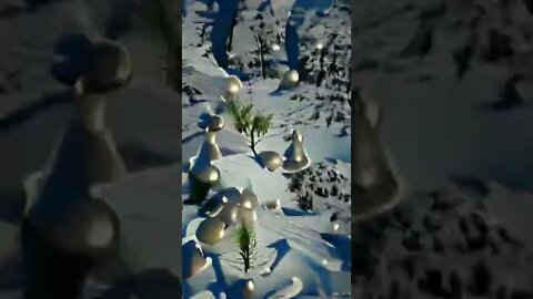 Christmas tree in the snow #Shorts #AI #Animation #NFT