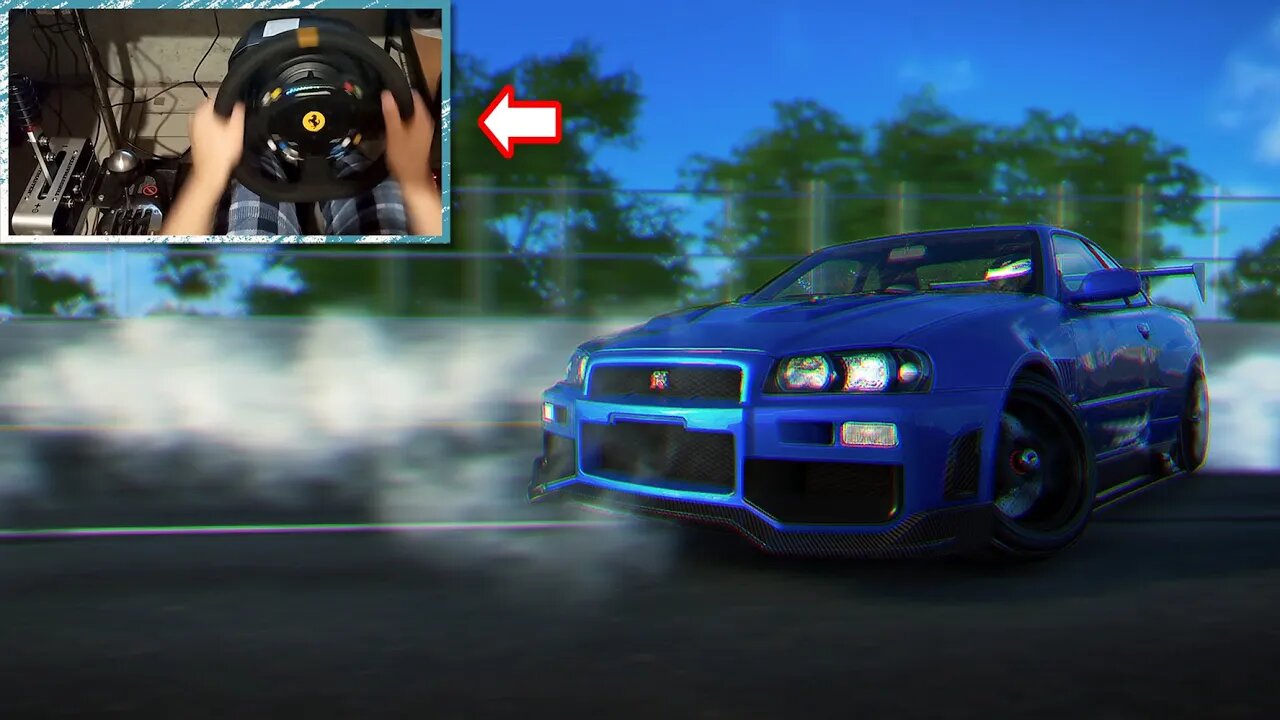 Drifting an R34 Nissan GT-R | The Crew 2 | Thrustmaster TS-PC