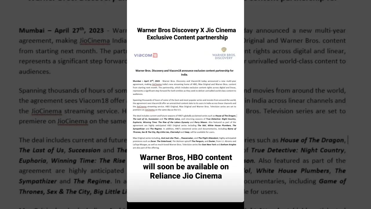 After Ipl Jio By Dc or Warner Bros #dc #jio #ipl