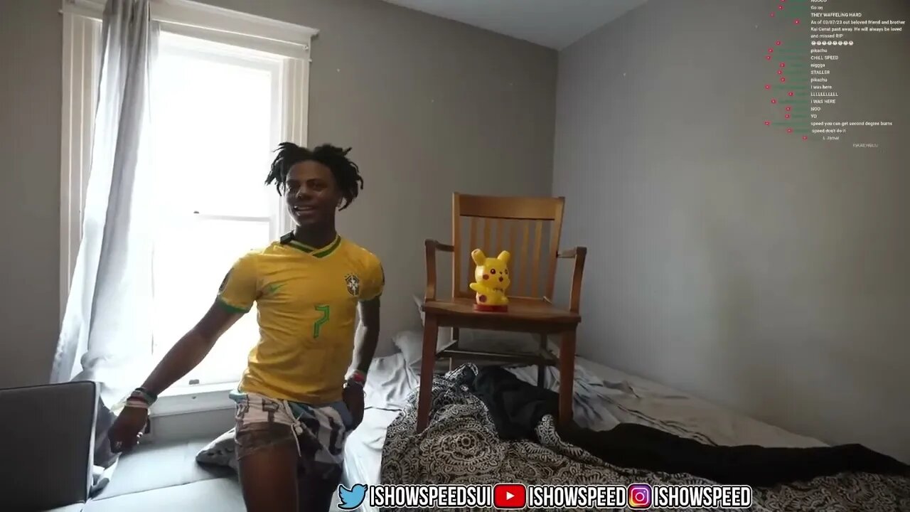 IShowSpeed Lights Up Pikachu in His ROOM AGAIN..