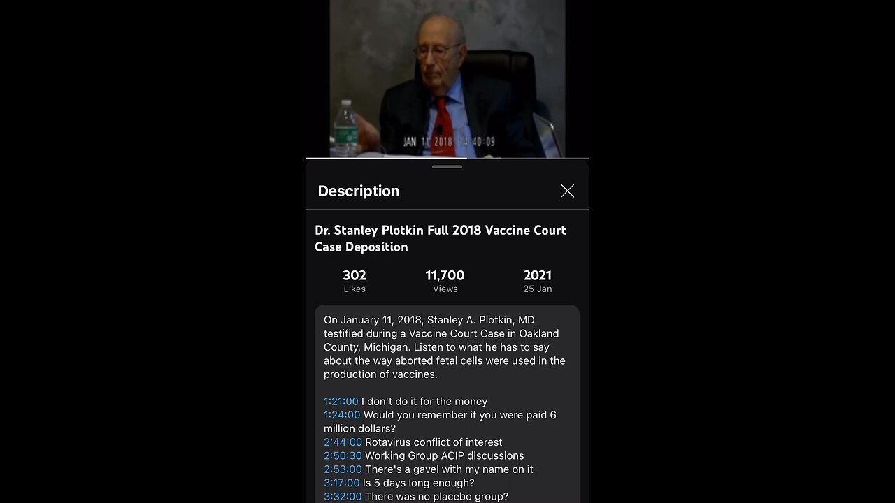 Dr Stanley Plotkin court hearing : check the whole video about vaccines and children