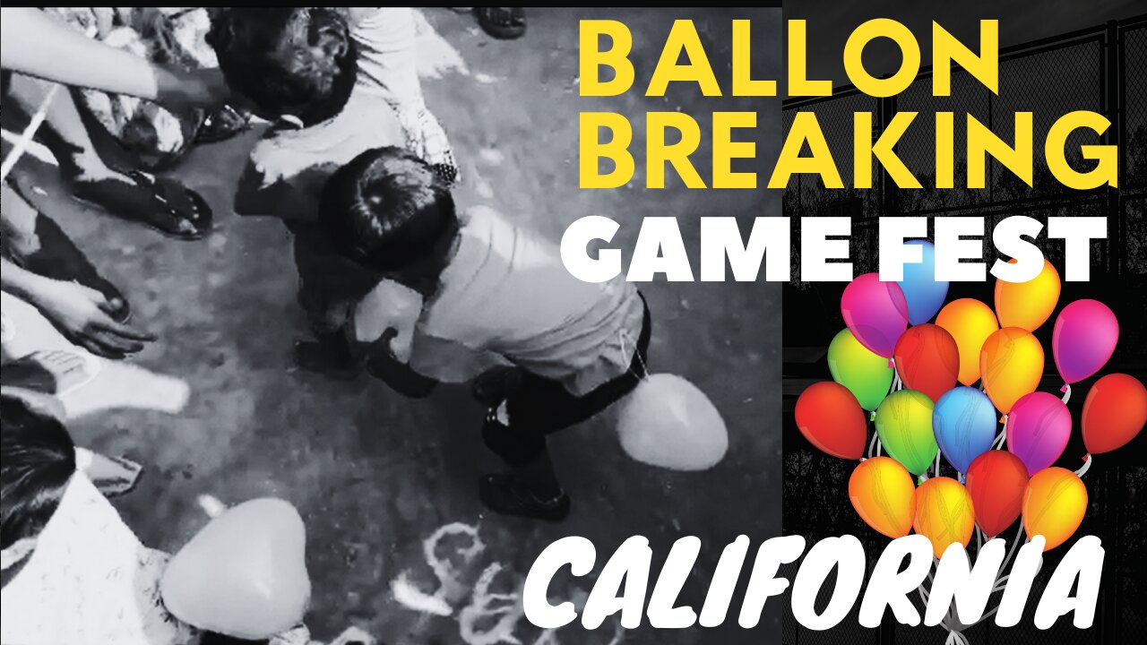 children fun with balloon breaking game !!!