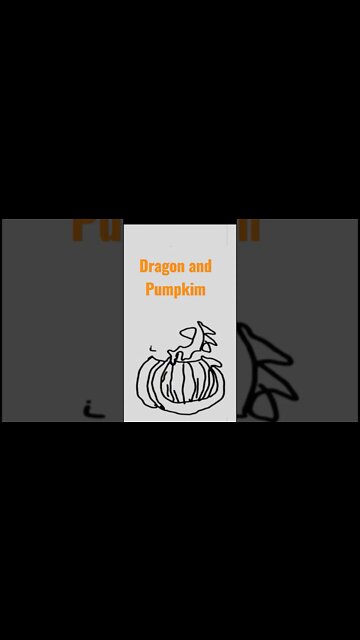 I Drew Dragon Wrapped Around Pumpkin #dragon #halloween #art