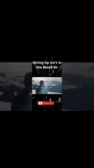 Giving up Its not in the blood 🩸 sir