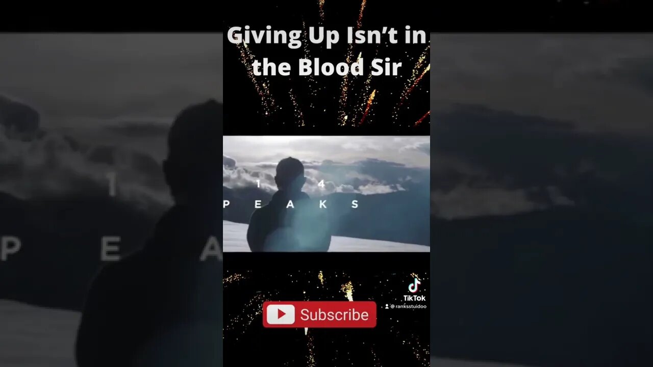 Giving up Its not in the blood 🩸 sir