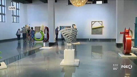 Inside the Open House at Sidney and Berne Davis Art Center