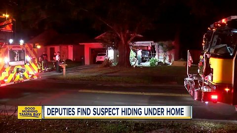 Deputies arrest driver who plowed into home after they find him hiding under a nearby home