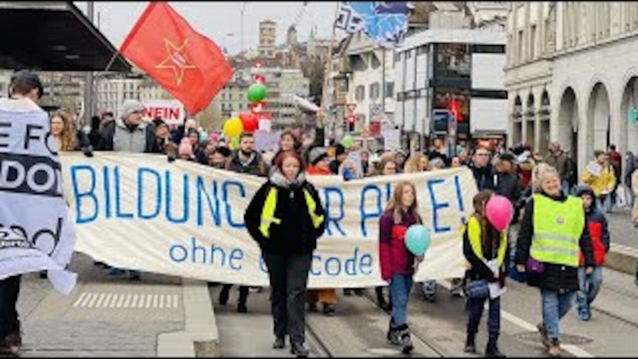 Livestream 2 - Demo - Neue Maskentrage-Pflicht ab der 4.Klasse oder Testzwang - Zürich- 1.12.21