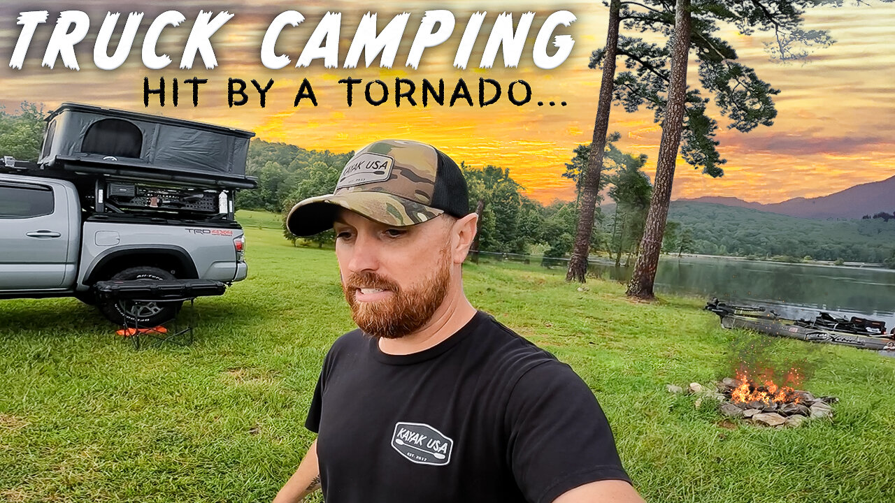 TORNADO Hit Me While Solo Truck Camping! ( SERIOUSLY ) 🌪️