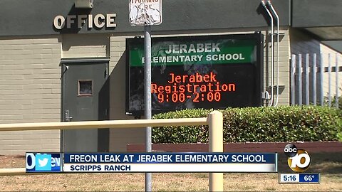 Freon leak at Jerabek Elementary School