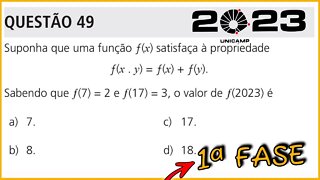 QUESTÃO 49 : VESTIBULAR UNICAMP 2023