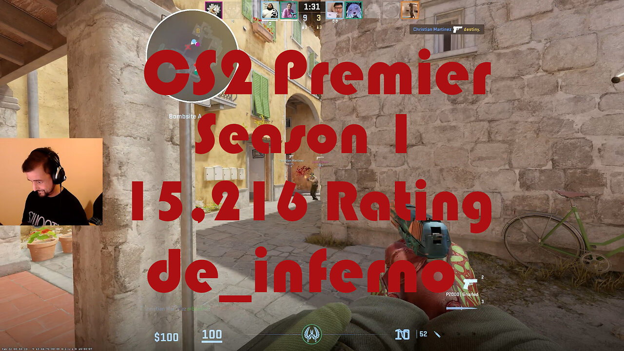 CS2 Premier Matchmaking - Season 1 - 15,216 Rating - de_inferno