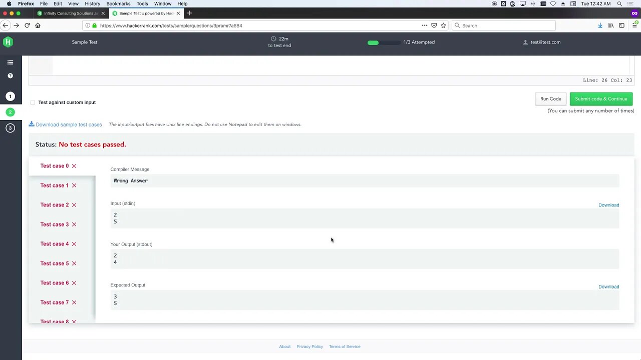 HackerRank Sample Test