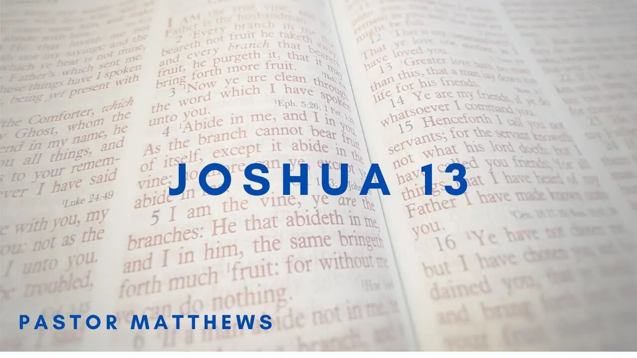 Joshua 13 | Abiding Word Baptist