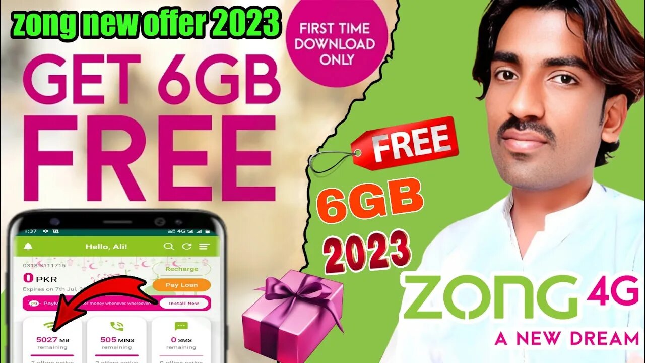 zong free internet code 2023 today / zong free internet / Free internet