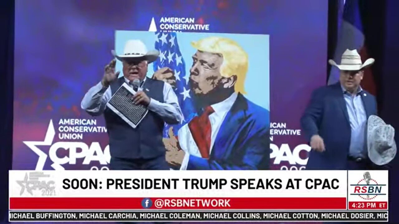 LIVE: President TRUMP ART AUCTION *$35,000 Picture, 15,000 Hat* CPAC Dallas, TX 7/11/2021