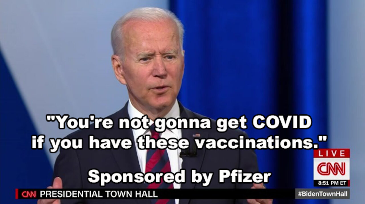 Joe Biden, Sponsored by Pfizer