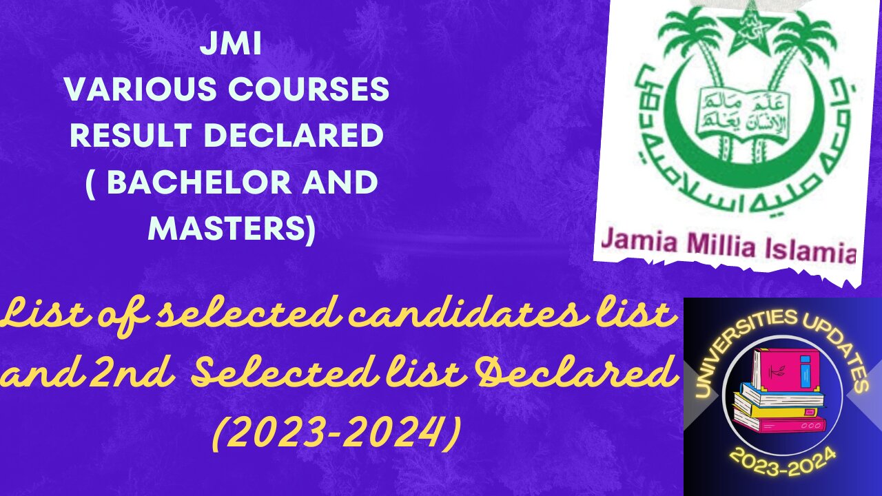 JMI LATEST UPDATES