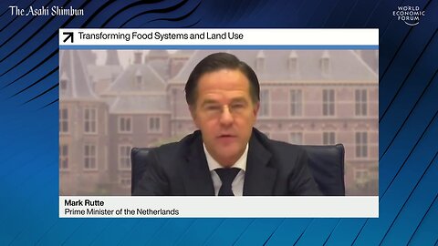 Reminder - Ex Dutch PM Mark Rutte Closing Farms, But Creating WEF Food Hubs