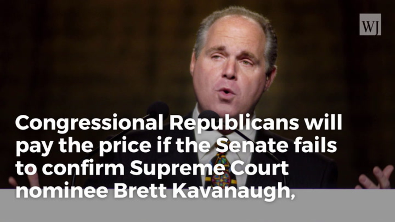 Limbaugh Warns GOP To Get Kavanaugh Confirmed or Kiss Midterms Goodbye