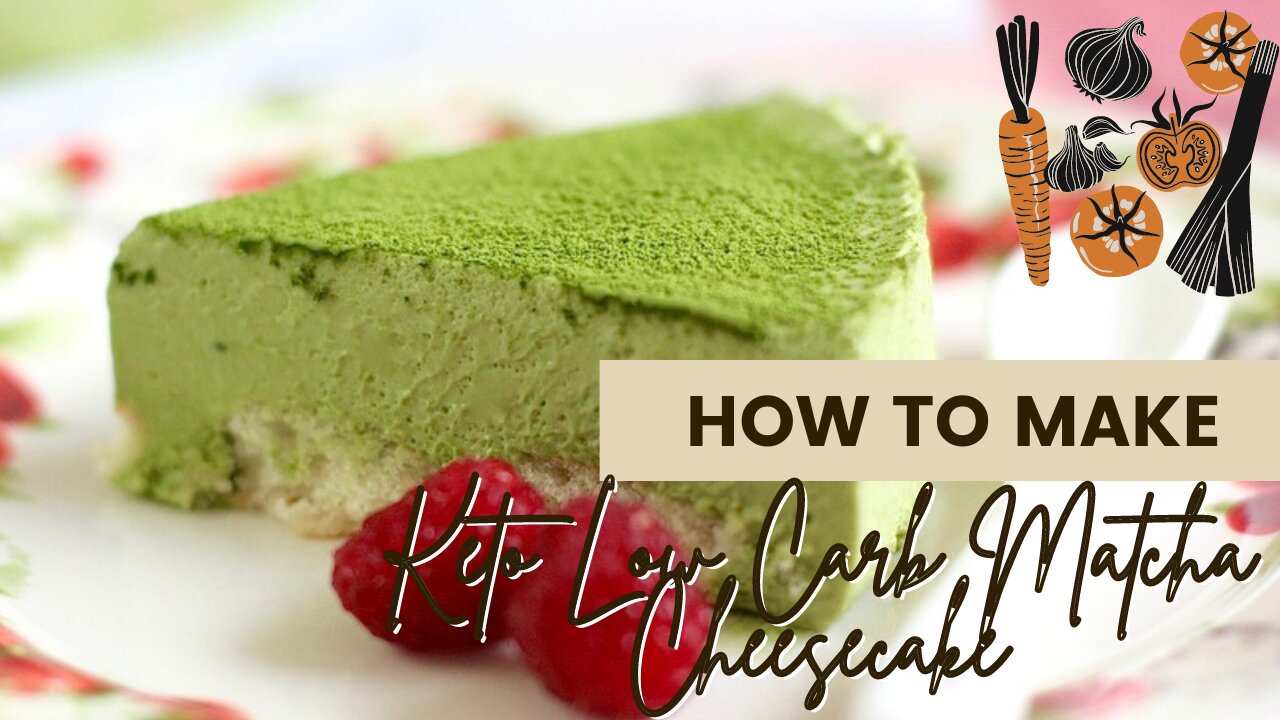 Keto Low Carb Matcha Cheesecake