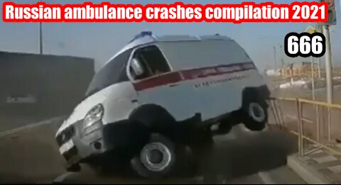Russian ambulance crashes compilation 2021