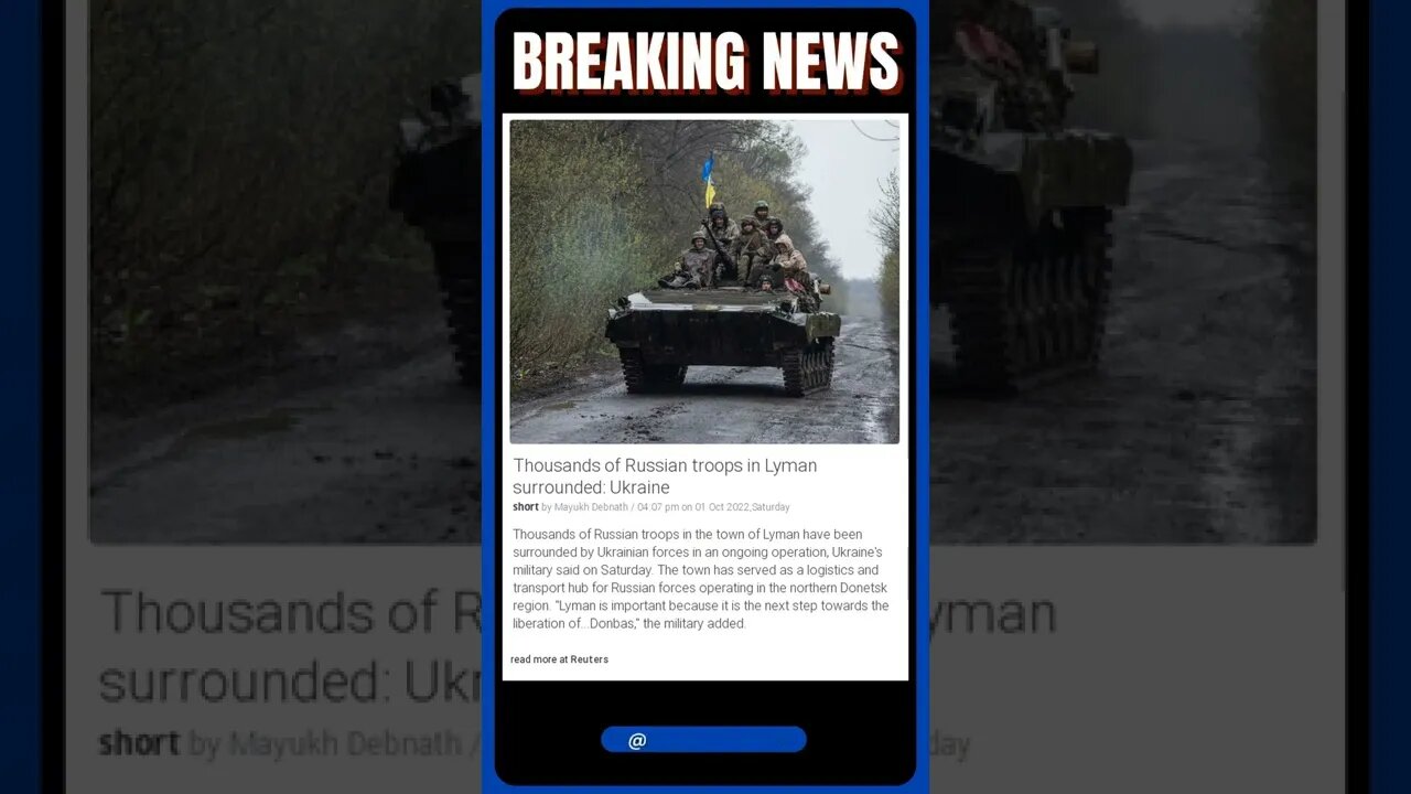 Breaking News | Ukrainian troops surrounded by Russians in Lyman: Tensions high | #shorts #news