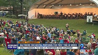 Baltimore Orchestra performs for first time in weeks