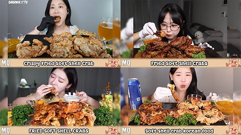 MUKBANGER VS FOOD | SUPER CRISPY FRIED SOFT SHELL | KFOOD| MUKBANG/ASMR😋🦀