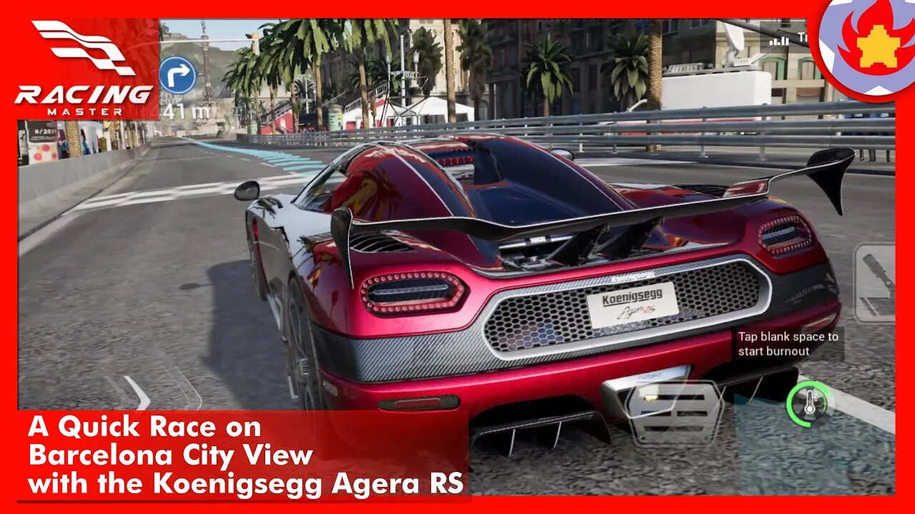 A Quick Race on Barcelona City View with the Koenigsegg Agera RS | Racing Master