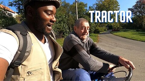 Pulling Up To Czech Village Pub In a Locals Tractor