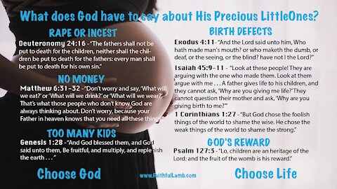 ONE MINUTE for GOD. Hard TRUTH: (pt 2) WHAT does God say about ABORTION?