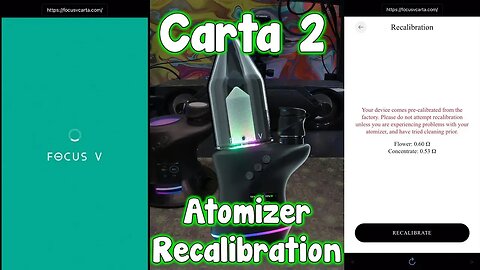 CARTA 2 ATOMIZER RECALIBRATION FOCUS V