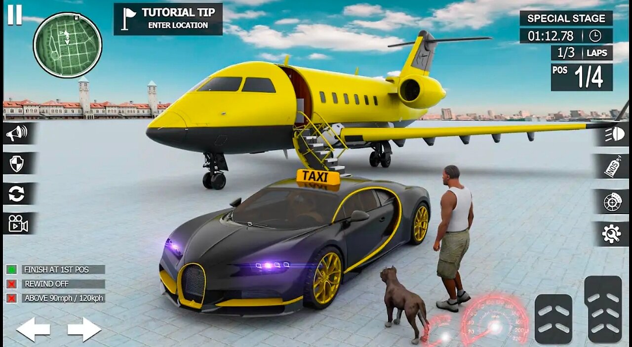 Taxi simulator gameplay for mobile Android