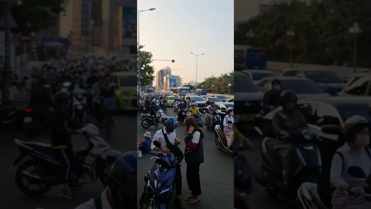 Traffic Sai Gon Viet Nam 🇻🇳 #shorts #saigon #hochiminhcity #expat #travel #rebornabroad #traffic